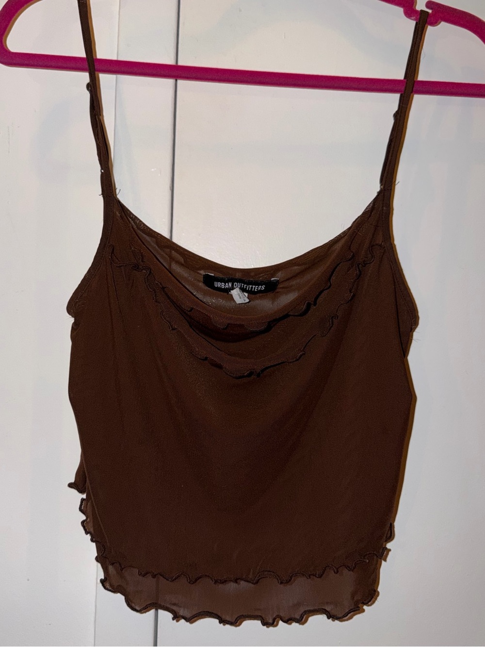Urban Outfitters Brown Mesh Tank